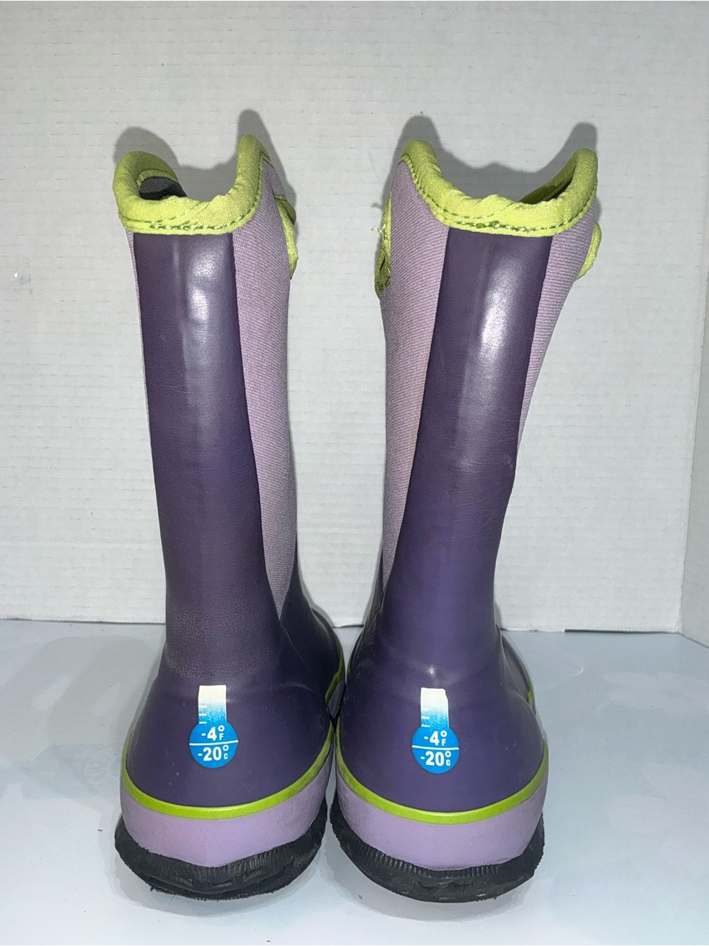 Bogs Purple and Lime Kids Waterproof Winter Boots 11